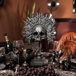 Clearance Decofiguur King Skull Zwart Opbergers|Woondecoratie