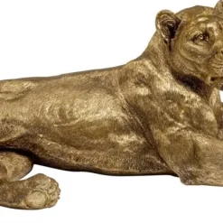 Online Decofiguur Leeuw Goud 113cm Opbergers|Woondecoratie