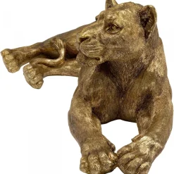 Online Decofiguur Leeuw Goud 113cm Opbergers|Woondecoratie
