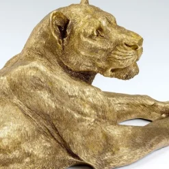 Online Decofiguur Leeuw Goud 113cm Opbergers|Woondecoratie