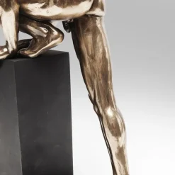 Store Decofiguur Nude Man Stand Brons 35cm Opbergers|Woondecoratie