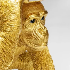 Store Decofiguur Playing Chimp Butler Gold 52cm Opbergers|Woondecoratie