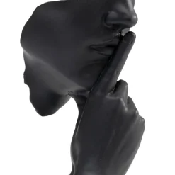 Discount Decofiguur Quiet Face Black 31cm Opbergers|Woondecoratie