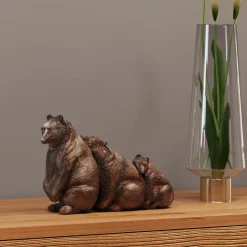 Hot Decofiguur Relaxed Bear Family Opbergers|Woondecoratie