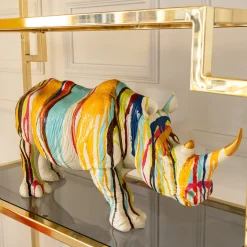 Clearance Decofiguur Rhino Colore 26cm Opbergers|Woondecoratie