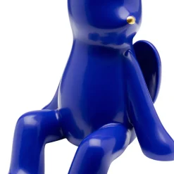 Fashion Decofiguur Sitting Bear Blue 20cm Opbergers|Woondecoratie
