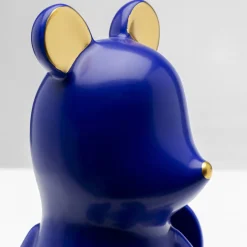 Fashion Decofiguur Sitting Bear Blue 20cm Opbergers|Woondecoratie