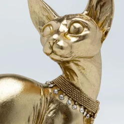 Discount Decofiguur Sitting Cat Audrey Gold 27cm Opbergers|Woondecoratie