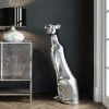 Sale Decofiguur Sitting Leopard Silver 150cm Opbergers|Woondecoratie