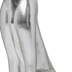 Sale Decofiguur Sitting Leopard Silver 150cm Opbergers|Woondecoratie
