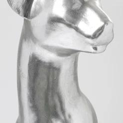 Sale Decofiguur Sitting Leopard Silver 150cm Opbergers|Woondecoratie