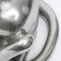 Sale Decofiguur Sitting Leopard Silver 150cm Opbergers|Woondecoratie