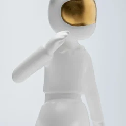 Best Decofiguur Skating Astronaut White 33cm Opbergers|Woondecoratie