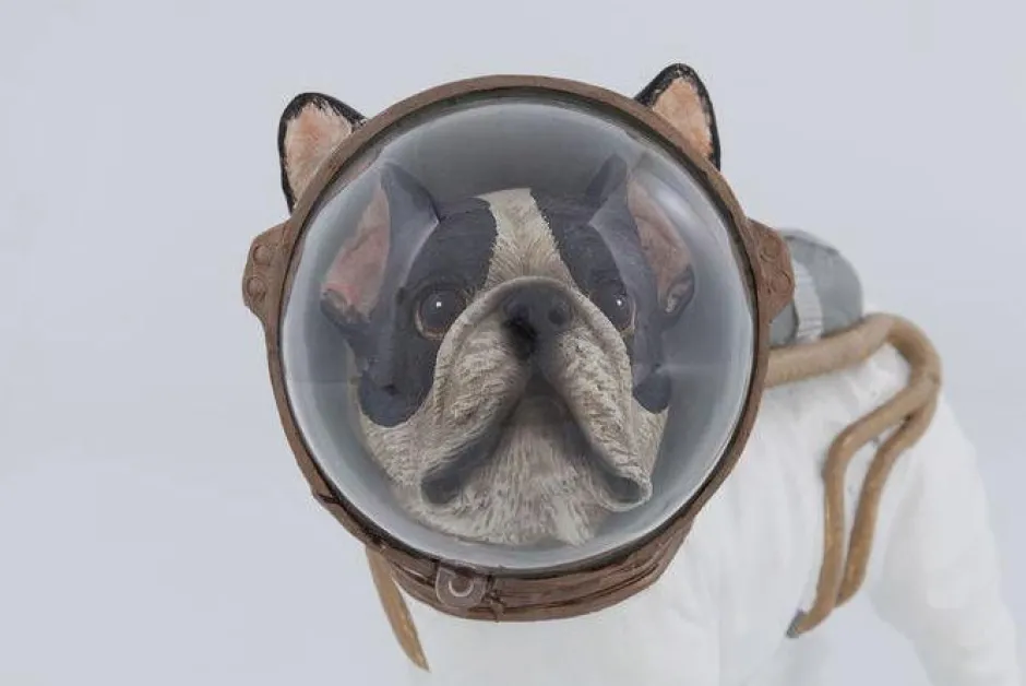 Online Decofiguur Space Dog 21cm Opbergers|Woondecoratie