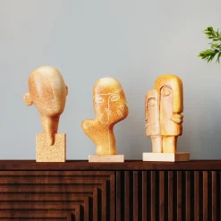 Store Decofiguur Thought Brown 27cm Opbergers|Woondecoratie