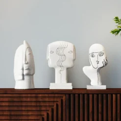 Cheap Decofiguur Thought White 27cm Opbergers|Woondecoratie