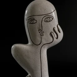 Cheap Decofiguur Thought White 27cm Opbergers|Woondecoratie