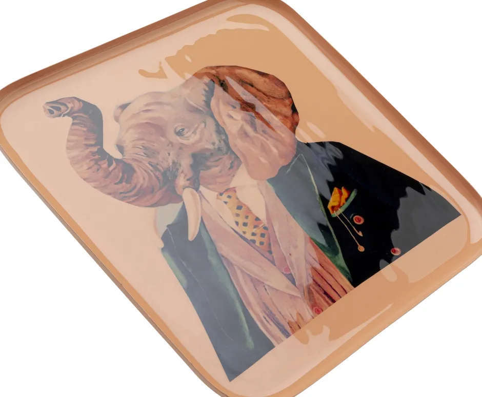 Store Dienblad Elephant 27x27cm Servies & Tafelaccessoires|Kasten