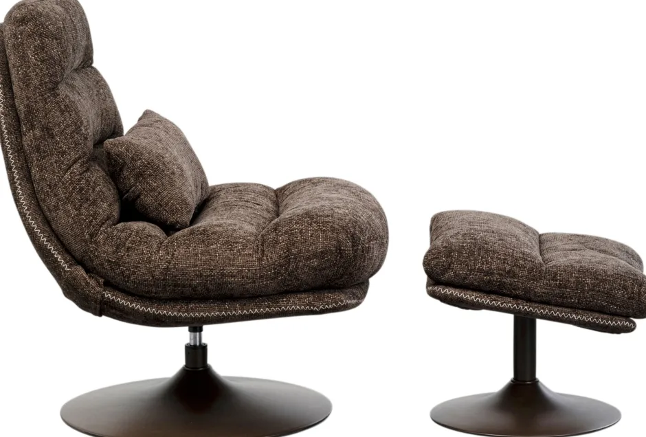 Best Sale Draaibare Fauteuil + Hocker Montreal Kasten|Fauteuils