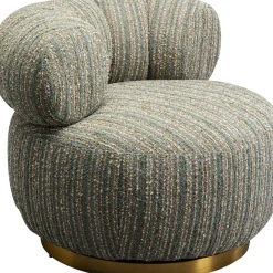 Hot Draaibare Fauteuil Couture Stripes Blue Kasten|Fauteuils