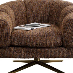 Fashion Draaibare Fauteuil Janno Brown Kasten|Fauteuils
