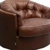 Store Draaibare Fauteuil Music Hall Leather Brown Kasten|Fauteuils