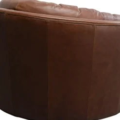 Store Draaibare Fauteuil Music Hall Leather Brown Kasten|Fauteuils