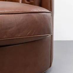 Store Draaibare Fauteuil Music Hall Leather Brown Kasten|Fauteuils