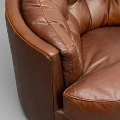 Store Draaibare Fauteuil Music Hall Leather Brown Kasten|Fauteuils