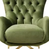 Cheap Draaifauteuil Bellissima Velvet Green Kasten|Fauteuils