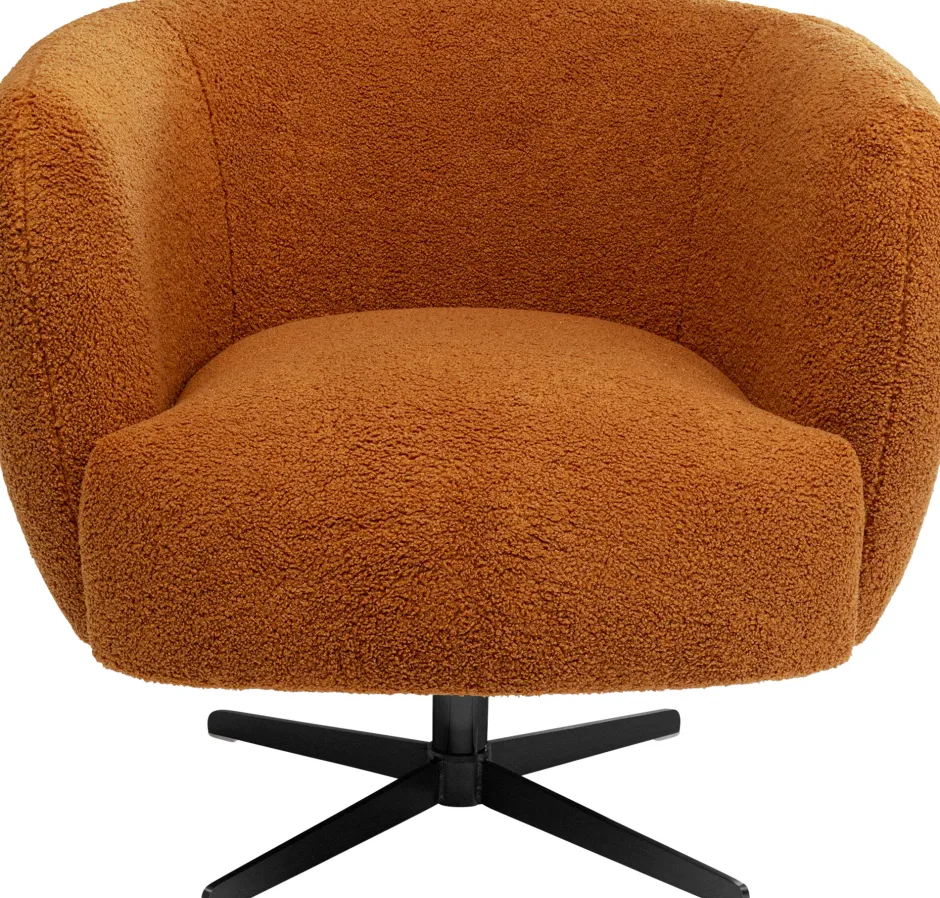 Online Draaifauteuil Peony Fuzzy Brown Kasten|Fauteuils