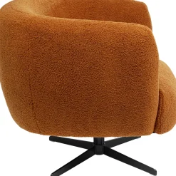 Online Draaifauteuil Peony Fuzzy Brown Kasten|Fauteuils