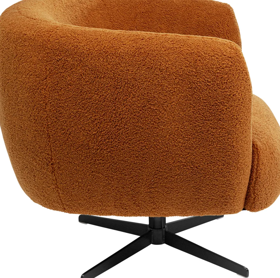 Online Draaifauteuil Peony Fuzzy Brown Kasten|Fauteuils