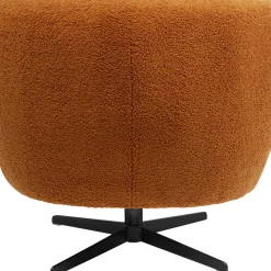 Online Draaifauteuil Peony Fuzzy Brown Kasten|Fauteuils