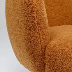 Online Draaifauteuil Peony Fuzzy Brown Kasten|Fauteuils