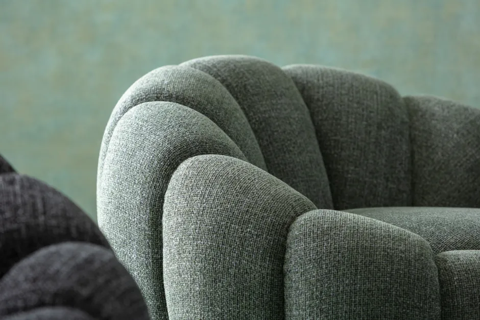 Clearance Draaifauteuil Peppo Bloom Melange Green Kasten|Fauteuils