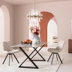 Outlet Draaistoel Baron Cream Kasten|Stoelen