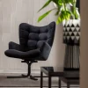 Best Draaistoel Oscar Velvet Black Kasten|Fauteuils
