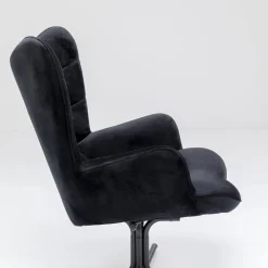 Best Draaistoel Oscar Velvet Black Kasten|Fauteuils