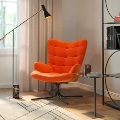 Sale Draaistoel Oscar Velvet Orange Kasten|Tuinmeubelen