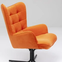 Sale Draaistoel Oscar Velvet Orange Kasten|Tuinmeubelen