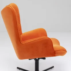 Sale Draaistoel Oscar Velvet Orange Kasten|Tuinmeubelen