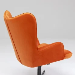 Sale Draaistoel Oscar Velvet Orange Kasten|Tuinmeubelen