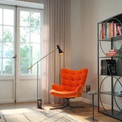 Sale Draaistoel Oscar Velvet Orange Kasten|Tuinmeubelen