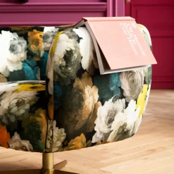 Cheap Draaistoel Peony Flower Geel Kasten|Fauteuils