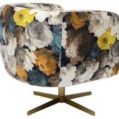 Cheap Draaistoel Peony Flower Geel Kasten|Fauteuils