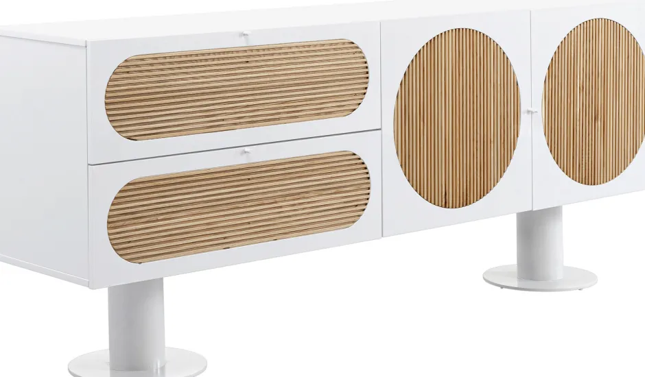 Hot Dressoir Atomic White 183x76cm Kasten|Lage Kasten & Dressoirs
