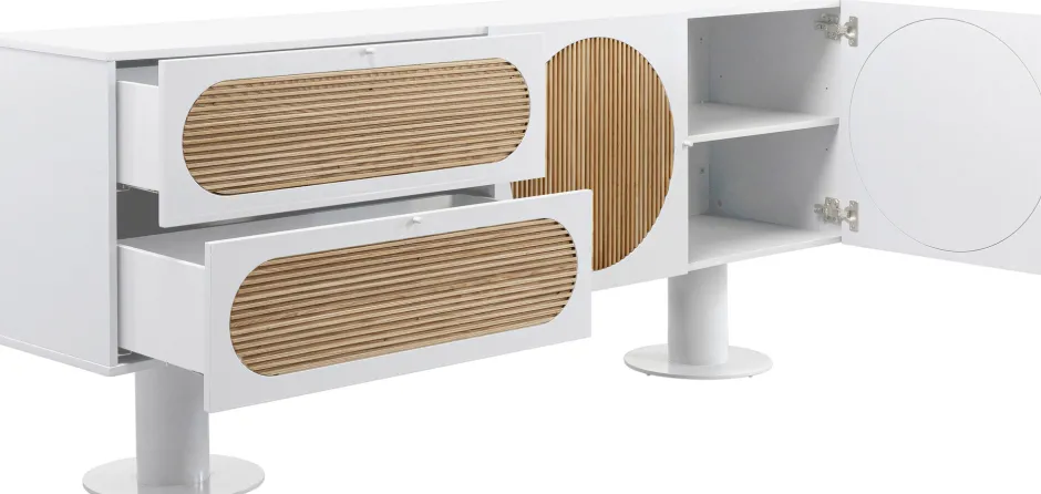 Hot Dressoir Atomic White 183x76cm Kasten|Lage Kasten & Dressoirs