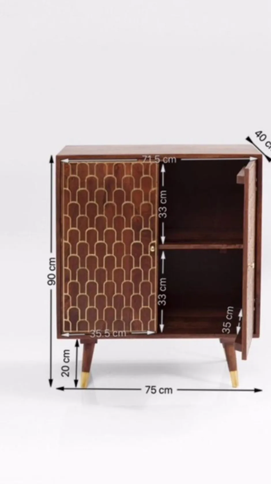 Outlet Dressoir Muskat 2 Deurs Kasten|Lage Kasten & Dressoirs
