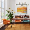 Store Eetkamerstoel Alexia Fluweel Oranje Kasten|Stoelen